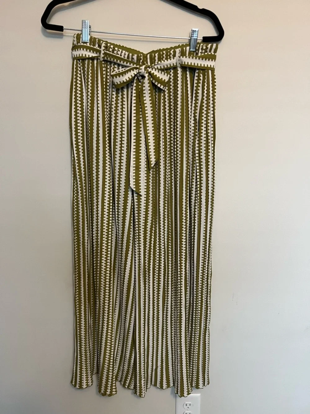 Alice Blue Olive Striped Trousers Size L - Picture 2 of 7